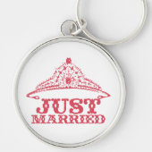 Gewoon getrouwd prinses Bride Tiara Weddings Sleutelhanger (Voorkant)