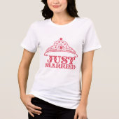 Gewoon getrouwd prinses Bride Tiara Weddings Tri-Blend Shirt (Voorkant)