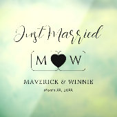 Gewoon getrouwd raam vastklampen paar voor twee raamsticker (Vel 3)