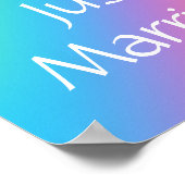 Gewoon getrouwd. Rainbow Wedding Car Sign Poster (Hoek)