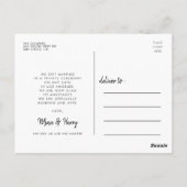 Gewoon getrouwd Retro 80s neonlantaarns bruiloft Briefkaart (Achterkant)