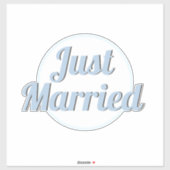 Gewoon getrouwd Retro Chic Stijlvolle Uitsnede Gev Sticker (Vel)