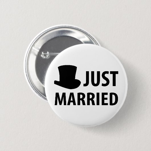 gewoon getrouwd ronde button 5,7 cm (Voorkant /achterkant)