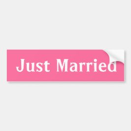 Gewoon getrouwd roze bumper sticker. bumpersticker
