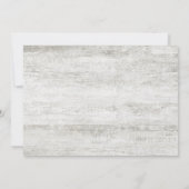 Gewoon getrouwd Rustic Bleaching Wood Foto Weduwsc Aankondiging (Achterkant)