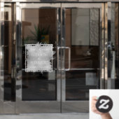 Gewoon getrouwd. Silver Faux-Folie Raamsticker (Kantoordeur)