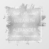 Gewoon getrouwd. Silver Faux-Folie Raamsticker (Vel)