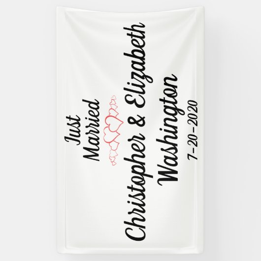 Gewoon getrouwd - spandoek (Verticaal)