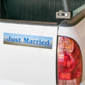Gewoon getrouwd strand bumper sticker. bumpersticker (Op Truck)