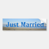 Gewoon getrouwd strand bumper sticker. bumpersticker (Voorkant)