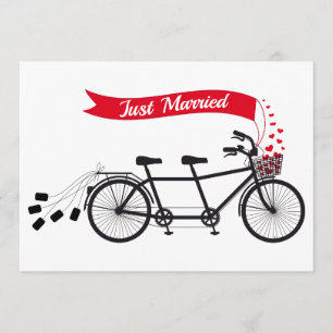 Gewoon getrouwd, trouwtandem fiets aankondiging