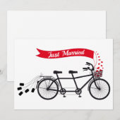 Gewoon getrouwd, trouwtandem fiets aankondiging (Voorkant / Achterkant)