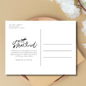 Gewoon getrouwd twee foto bruiloft dank u briefkaart