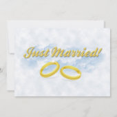 Gewoon getrouwd, twee gouden strengen/wolken kaart (Achterkant)