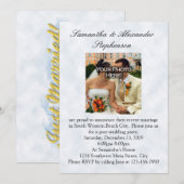 Gewoon getrouwd, twee gouden strengen/wolken kaart (Voorkant / Achterkant)