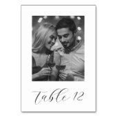 Gewoon getrouwd zwart-wit foto bruiloft kaart (Voorkant)