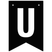 Gewoon getrouwd zwart wit modern minimalistisch vlaggetjes (Derde vlag)