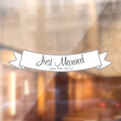 Gewoon getrouwde auto banner voor bruiloft of huwe raamsticker (Vel 2)