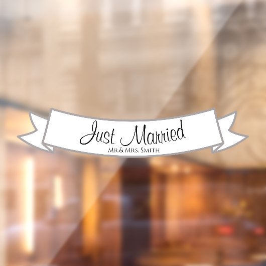 Gewoon getrouwde auto banner voor bruiloft of huwe raamsticker (Vel 2)