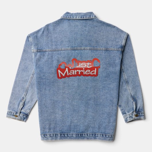 Gewoon getrouwde shirten - huwelijken denim jacket (Achterkant)