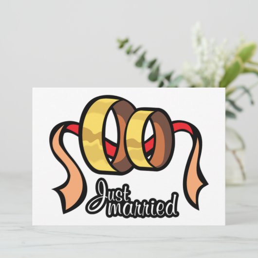 Gewoon getrouwde uitnodigingen (Staand voorkant)