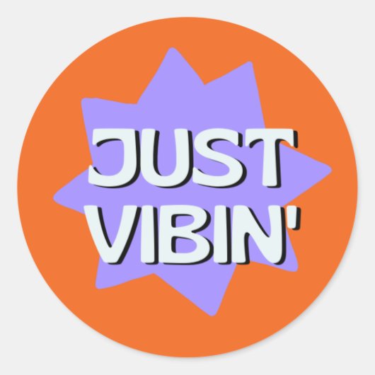 GEWOON  GEVIBED RONDE STICKER (Voorkant)