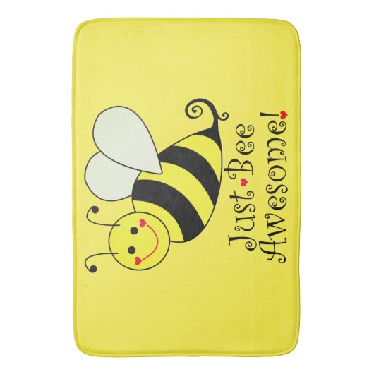 Gewoon Geweldige Gele Bumble Bee Badmat (Voorkant Verticaal)