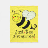 Gewoon Geweldige Gele Bumble Bee Fleece Deken (Voorkant)