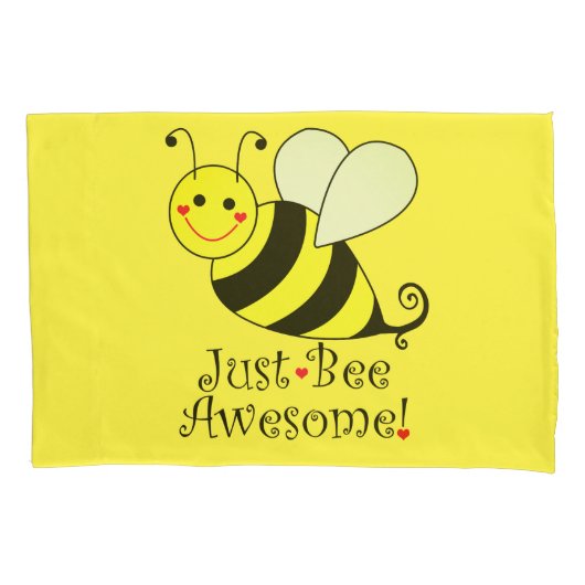 Gewoon Geweldige Gele Bumble Bee Kussensloop (Voorkant)