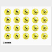 Gewoon Geweldige Gele Bumble Bee Ronde Sticker (Vel)