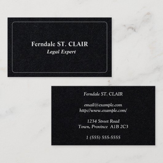 Gewoon gewoon en eenvoudig juridisch professioneel visitekaartje (Voorkant / Achterkant)