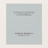 Gewoon gewoon grijs standaardVisitekaartje Visitekaartje (Buitenkant ongevouwen)