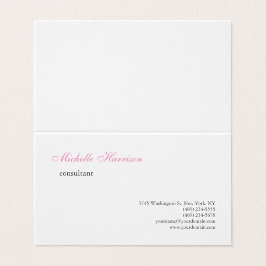 Gewoon gewoon klassiek gewoon visitekaartje (Buitenkant ongevouwen)