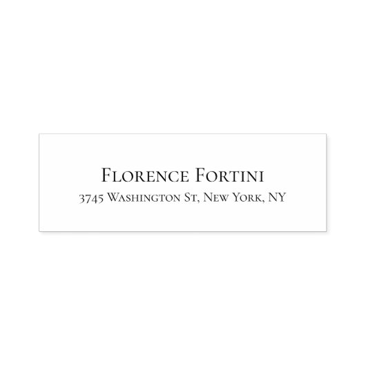 Gewoon gewoon modern zwart-wit minimalistisch eenv  zelfinktende stempel (Design)