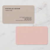 Gewoon gewoon Premium Linen Simple Professional Mo Visitekaartje (Voorkant / Achterkant)