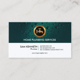 Gewoon gewoon stopcontact voor riolering en druppe visitekaartje