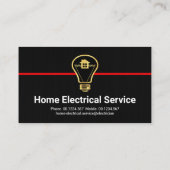 Gewoon gewoon zwart, rode lijn, elektrisch visitekaartje (Achterkant)