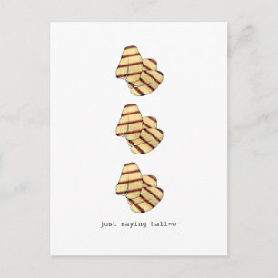 Gewoon Gezegde Hall-o Hi Hallo Halloumi Cheese Fun Briefkaart