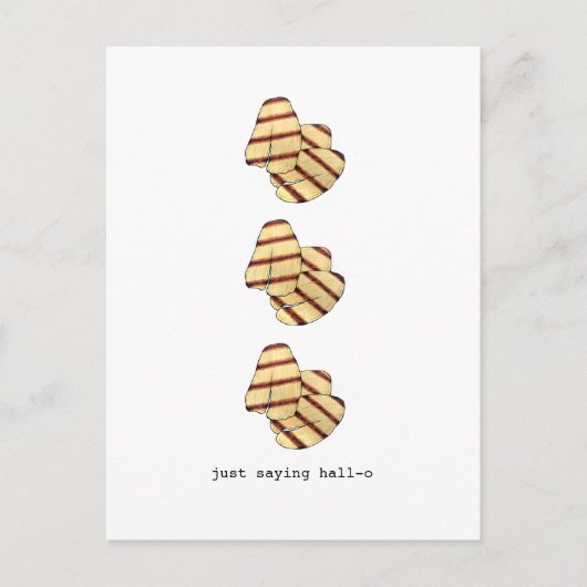 Gewoon Gezegde Hall-o Hi Hallo Halloumi Cheese Fun Briefkaart (Voorkant)