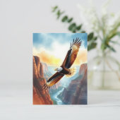 Gewoon Gezegde hallo | Adelaar zweeft boven Canyon Briefkaart (Staand voorkant)