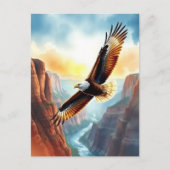 Gewoon Gezegde hallo | Adelaar zweeft boven Canyon Briefkaart (Voorkant)