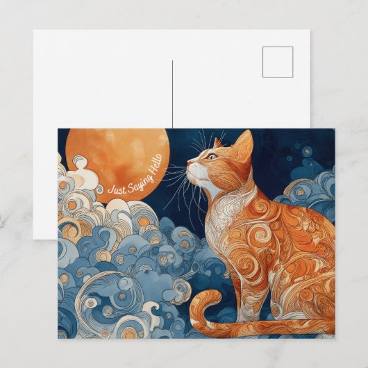 Gewoon Gezegde Hallo Briefkaart (Voorkant / Achterkant)