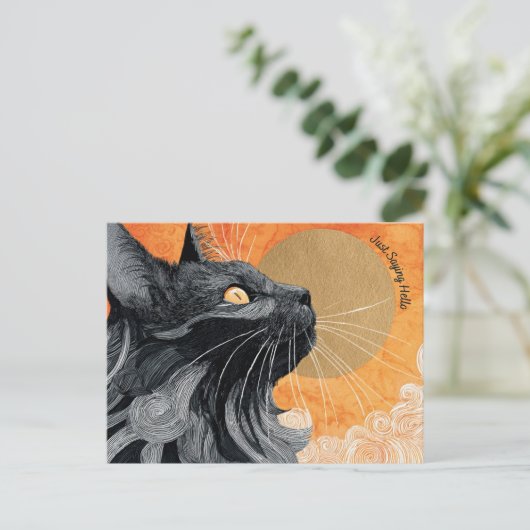 Gewoon Gezegde Hallo Briefkaart (Staand voorkant)