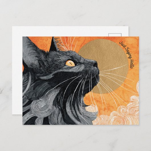 Gewoon Gezegde Hallo Briefkaart (Voorkant / Achterkant)