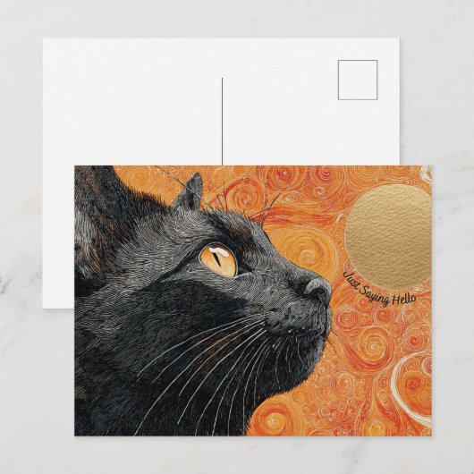 Gewoon Gezegde Hallo Briefkaart (Voorkant / Achterkant)