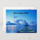 Gewoon gezegde hallo! briefkaart (Voorkant / Achterkant)