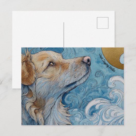 Gewoon Gezegde Hallo Briefkaart (Voorkant / Achterkant)