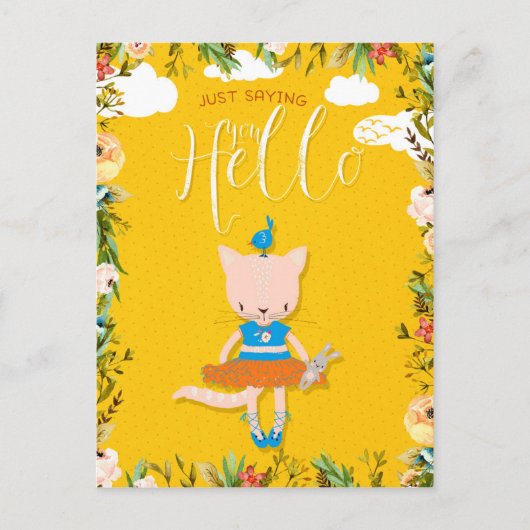 Gewoon Gezegde Hallo jou Briefkaart (Voorkant)