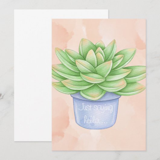 Gewoon gezegde hallo kaart (Voorkant / Achterkant)