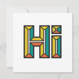 Gewoon Gezegde Hi Flat Note Kaart in goud, groen,  Notitiekaartje